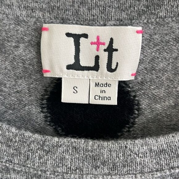 NWOT LABEL + thread L+T Cashmere Wool Mickey Mouse Polka Dot Sweater S - Picture 6 of 12